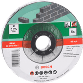 Bosch Schleifscheibe Stein 125 mm 5 Stück Trennscheibe Stein