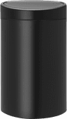 Brabantia Touch Bin 40 Liter Matt Black Brabantia Touch Bin 40 Liter Mülleimer