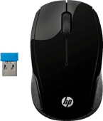 Kabellose HP Maus 200 Schwarz Maus für Linkshänder