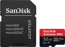 SanDisk microSDXC Extreme Pro, 32 GB, 100 MB/s, A1 U3 + SD-Adapter MicroSD-Karte für GoPro Actionkamera