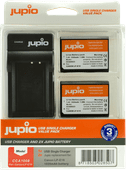 Jupio Kit: Battery LP-E10 (2x) + USB Single Charger Akku für Canon Spiegelreflexkameras