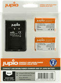 Jupio Kit: Battery NP-BX1 (2x) + USB Double-Sided Charger Akku für Kompaktkameras
