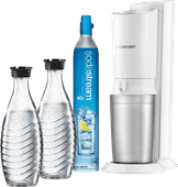 SodaStream Crystal Megapack White + 2 Karaffen Wassersprudler