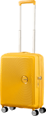 American Tourister Soundbox Expandable Spinner 55cm Golden Yellow Carry-on suitcase