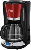 Russell Hobbs Colors Plus Red Filter coffee machine with timer