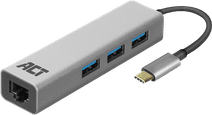 ACT USB-C 3-Ports Hub mit Ethernet USB-Hub
