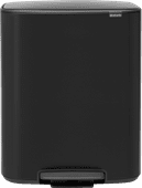 Brabantia Bo Pedal Bin 60L Matte Black Large trash can