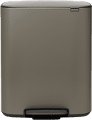 Brabantia Bo Pedal Bin 2x 30L Platinum Stainless steel trash can