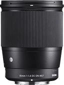 Sigma 16mm f/1.4 DC DN Contemporary Canon EF-M Lens for a mirrorless camera