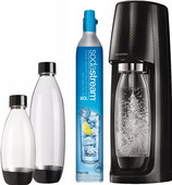 SodaStream Spirit Schwarz + 3 Flaschen Wassersprudler