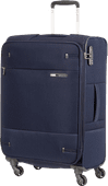 Samsonite Base Boost Expandable Spinner 66cm Navy Blue Suitcase for a 1 to 2-week trip