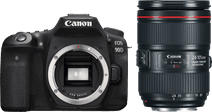 Canon EOS 90D + EF 24-105mm f/4L IS II USM Kamera mit neigbarem Display