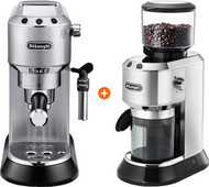 De'Longhi EC685.M Dedica Silber + Kaffeemühle De'Longhi Dedica
