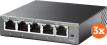 TP-Link TL-SG105E 3-Pack Switch with 5 ethernet ports