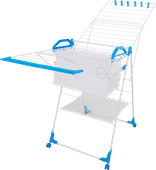 BlueBuilt-Wäscheständer 25 Meter mit Wäschekorb, Wäscheklammern und Wäschenetz Geschenk im Wert von 50 bis 100 Euro