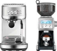 Sage the Bambino Plus Stainless Steel + Coffee Grinder Latte macchiato machine