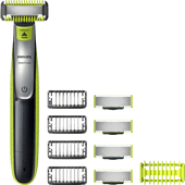 Philips OneBlade Gesicht + Körper QP2630 + 4 zusätzliche Rasierklingen Trimmer Kombination