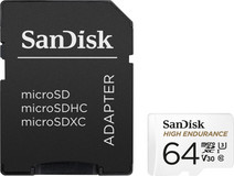 SanDisk MicroSDXC High Endurance 64GB 100MB/s + Adapter MicroSDXC card