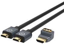 BlueBuilt HDMI-2.1-Kabel Nylon 1,5 Meter + 90-Grad-Adapter HDMI-Kabel