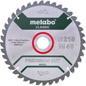 Metabo Precision Cut Wood Saw Blade for Wood 216x30X1.8mm 40T Metabo saw blade