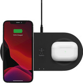 Belkin Boost Up Dual Pad Kabelloses Ladegerät 15 W Schwarz Kabellose Ladegeräte für Samsung