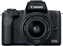 Canon EOS M50 Mark II Schwarz + 15-45 mm IS STM Schwarz + 55-200 mm IS STM Schwarz Systemkamera