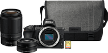 Nikon Z50 + 16-50 mm + 50-250 mm + Tasche + 16 GB Speicherkarte Kamera mit neigbarem Display