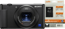 Sony ZV-1 Vlog + Jupio NP BX1 Battery Kit Kamera mit neigbarem Display