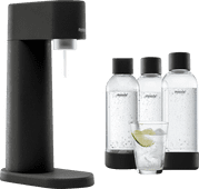 Mysoda Woody Black + Bottles 2 x 1 Liter Wassersprudler