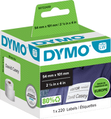 DYMO LabelWriter Large Labels 54x101mm 220 Units Dymo label