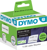 DYMO Authentic LW Large Shipping Lables/Name Badges White (54x101mm) 1 Roll Dymo label