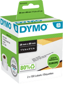 DYMO Authentic LW Address Labels White (28x89mm) 2 Rolls Dymo label