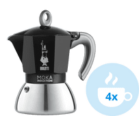 Bialetti New Moka Induction Schwarz 4 Tassen 