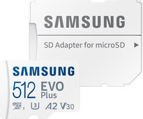 Samsung EVO Plus 512GB microSDXC + Adapter MicroSD cards for smartphone