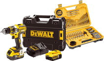 DeWalt DCD791P2-QW + 100-teiliges Bohrer- und Bit-Set Bohrmaschine für Profis