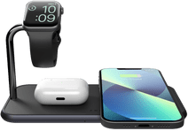 ZENS Dual & Apple Watch Aluminium kabelloses Ladegerät 10 W Schwarz Kabelloses Ladegerät für Ohrhörer