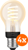 Philips Hue Filament Light White Ambiance Standard E27 4-pack Philips HUE E27 fitting