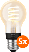 Philips Hue Filament Light White Ambiance Standard E27 5-pack Philips HUE E27 fitting