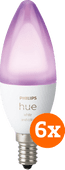 Philips Hue White and Color E14 6-pack Smart light with E14 fitting