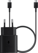 Samsung Super Fast Charging Charger 25W + USB-C Cable 1m Plastic Black Samsung S24 charger