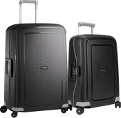 Samsonite S'Cure Spinner 75cm + 55cm Black Suitcase Set Hard-shell suitcase
