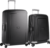 Samsonite S'Cure Spinner 75cm + 55cm Black Suitcase Set Samsonite trolley suitcase