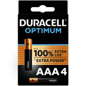 Duracell Alkaline Optimum AAA batteries 4 units Sensor accessories