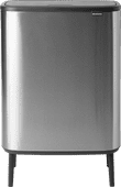 Brabantia Bo Touch Bin Hi Abfalleimer 2 x 30 Liter Matt Steel Fingerprint Proof Brabantia Bo Mülleimer