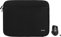 BlueBuilt Laptophülle Breite 36 cm 15-16 Zoll M Schwarz + Maximus Maus Maus und Laptop-Sleeve Set