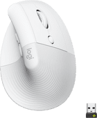 Logitech Lift Vertical Ergonomic Mouse White Wireless ergonomic mouse