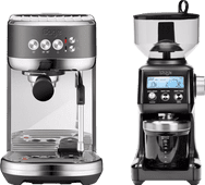 Sage the Bambino Plus Black Stainless + Coffee Grinder Sage piston machines