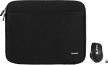 BlueBuilt Laptophülle Breite 33 cm 14 Zoll S Schwarz + Maximus Maus Maus und Laptop-Sleeve Set