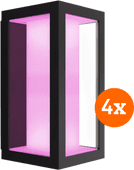 Philips Hue Impress Wandleuchte White & Color Schwarz Schmal 4er-Pack Philips Hue Impress