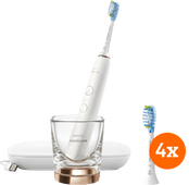 Philips Sonicare DiamondClean 9000 HX9911/94 + Aufsteckbürsten (4 Stück) Elektrische Zahnbürste mit Drucksensor